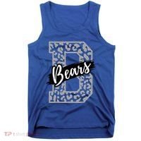 Bears School Sports Fan Team Spirits Mascot Heart Leopard Tank Top thumb 0