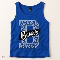 Bears School Sports Fan Team Spirits Mascot Heart Leopard Tank Top thumb 2