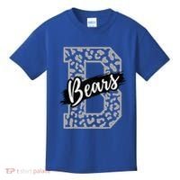 Bears School Sports Fan Team Spirits Mascot Heart Leopard Kids T-Shirt thumb 0