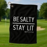 Be Salty Stay Lit Matthew 51314 Christian Gift Golf Towel thumb 1