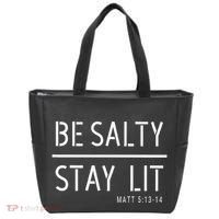 Be Salty Stay Lit Matthew 51314 Christian Gift Tote Bag thumb 0