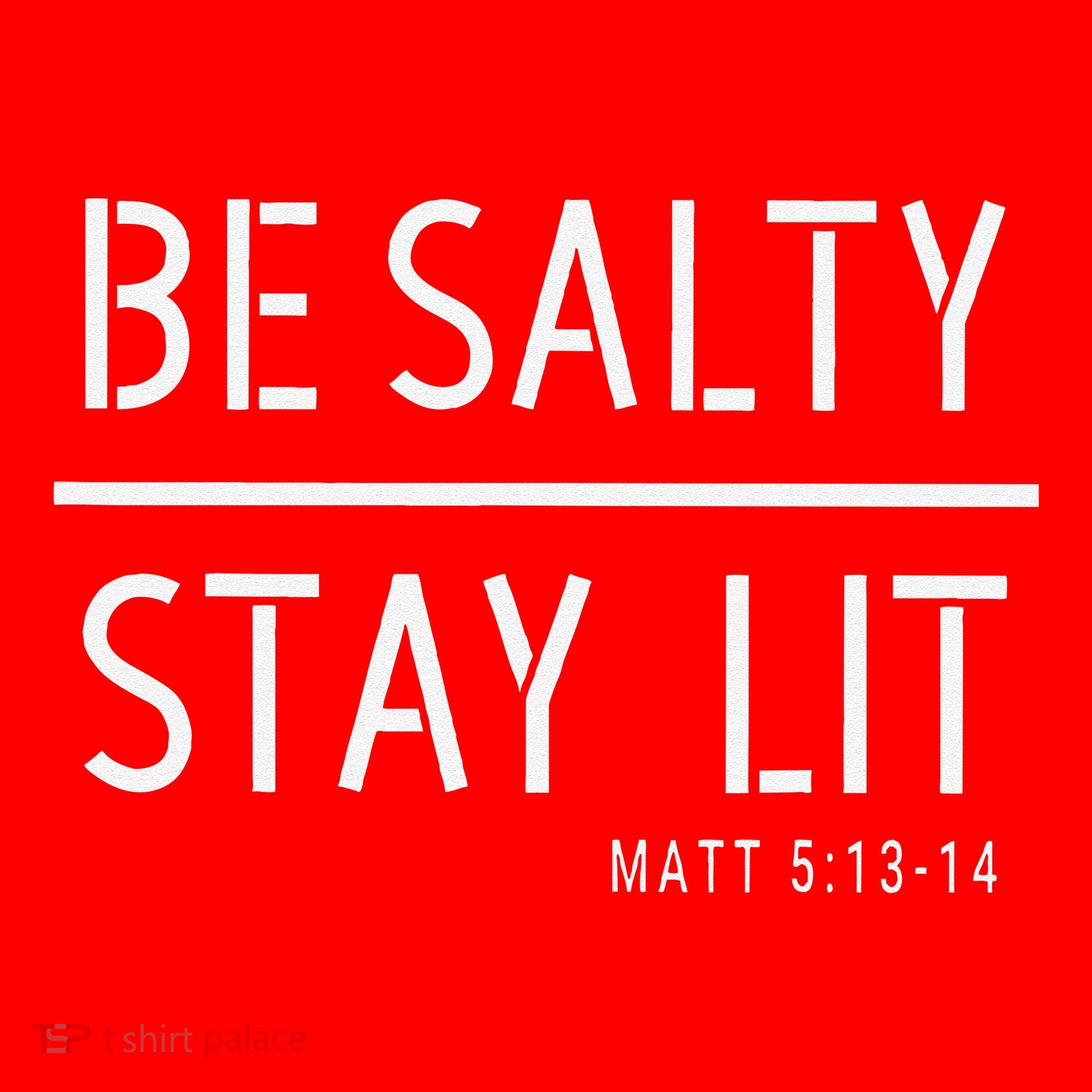 Be Salty Stay Lit Matthew 51314 Christian Gift Santa Hat