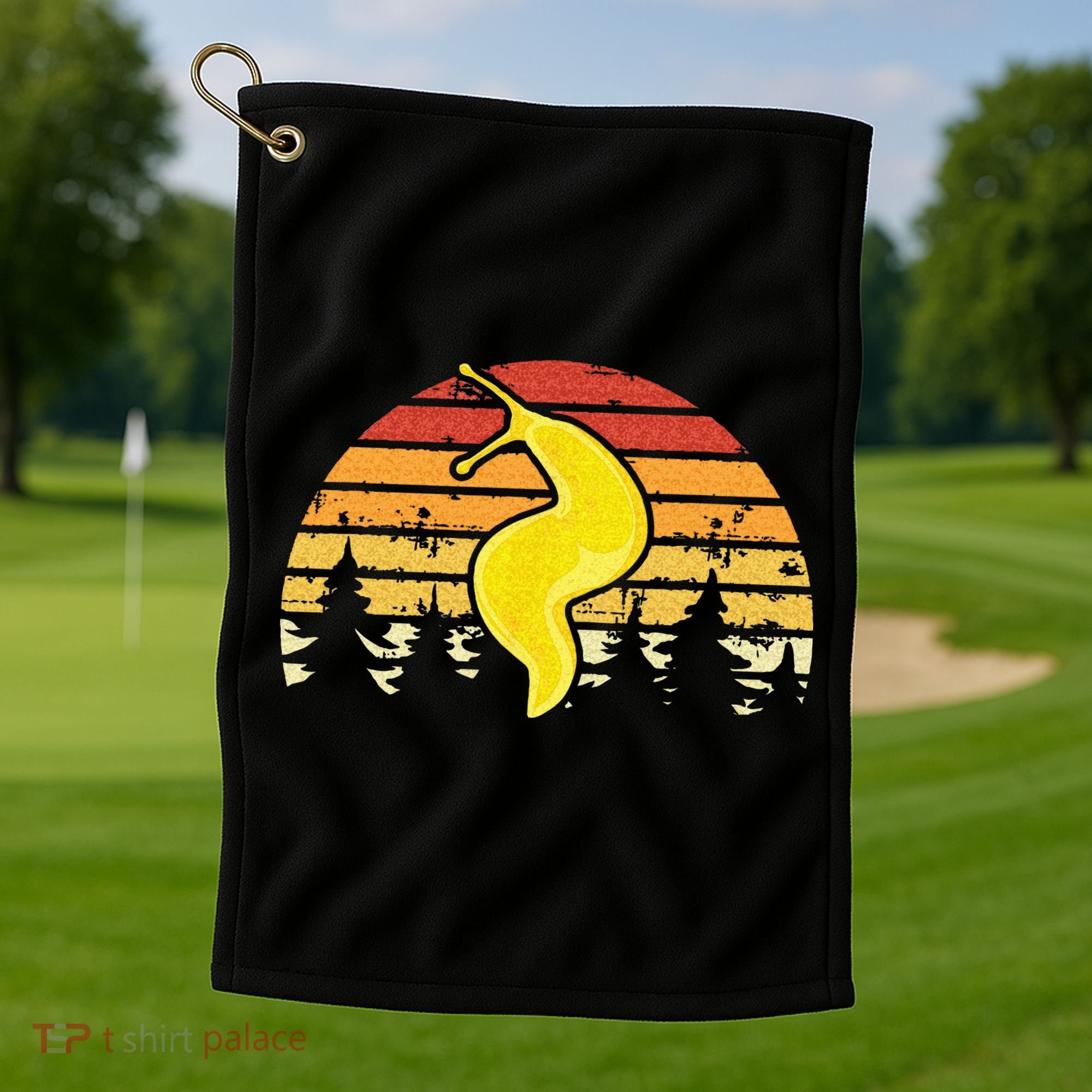 Banana Slug – Spotted Banana Slug Species Climbing Slug Golf Towel
