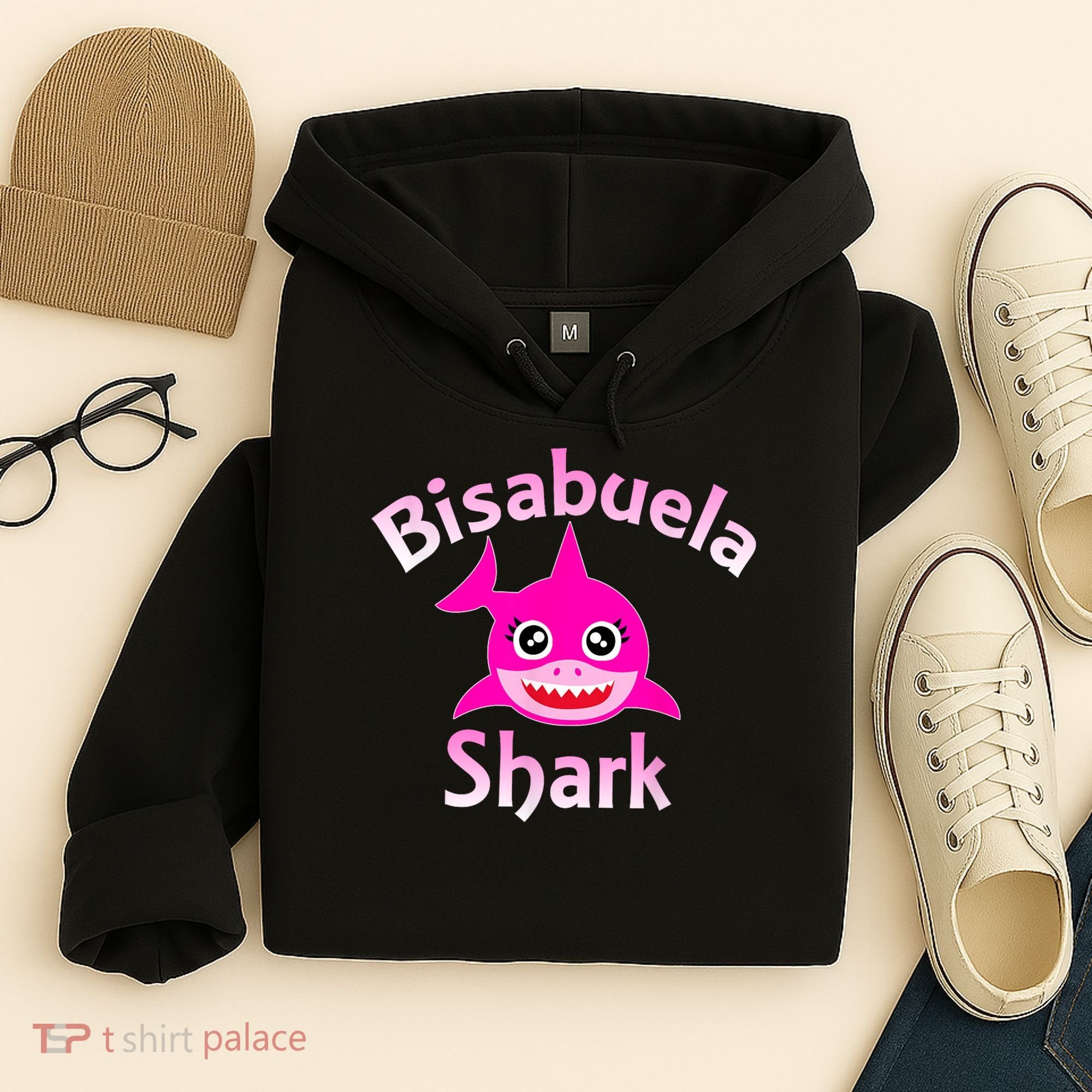Bisabuela Shark Spanish Great Grandma Retro Hoodie
