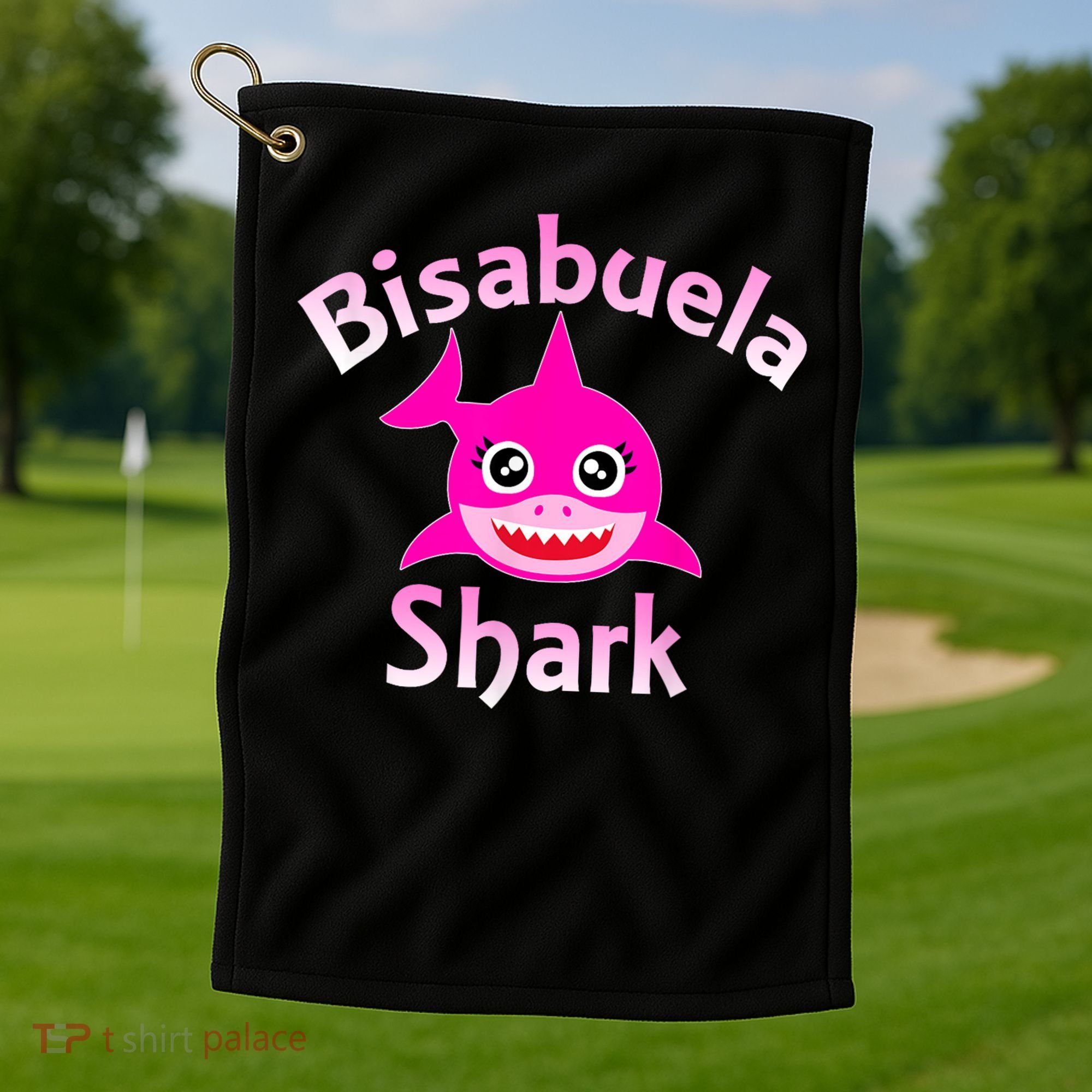 Bisabuela Shark Spanish Great Grandma Retro Golf Towel