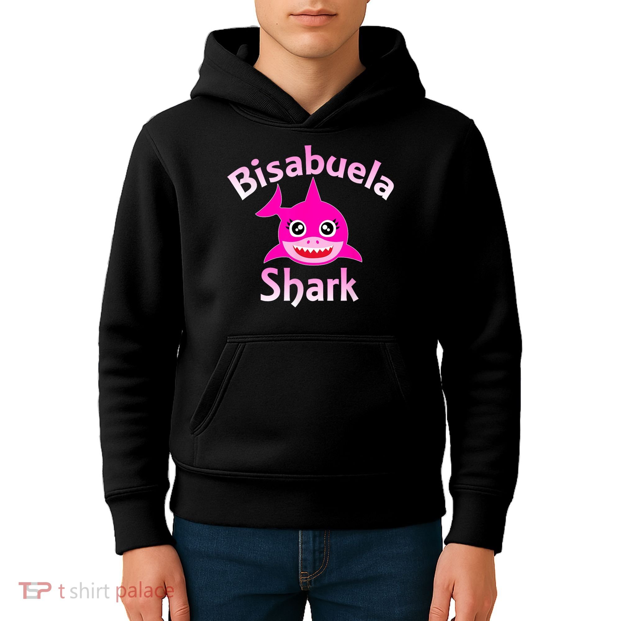 Bisabuela Shark Spanish Great Grandma Retro Kids Hoodie