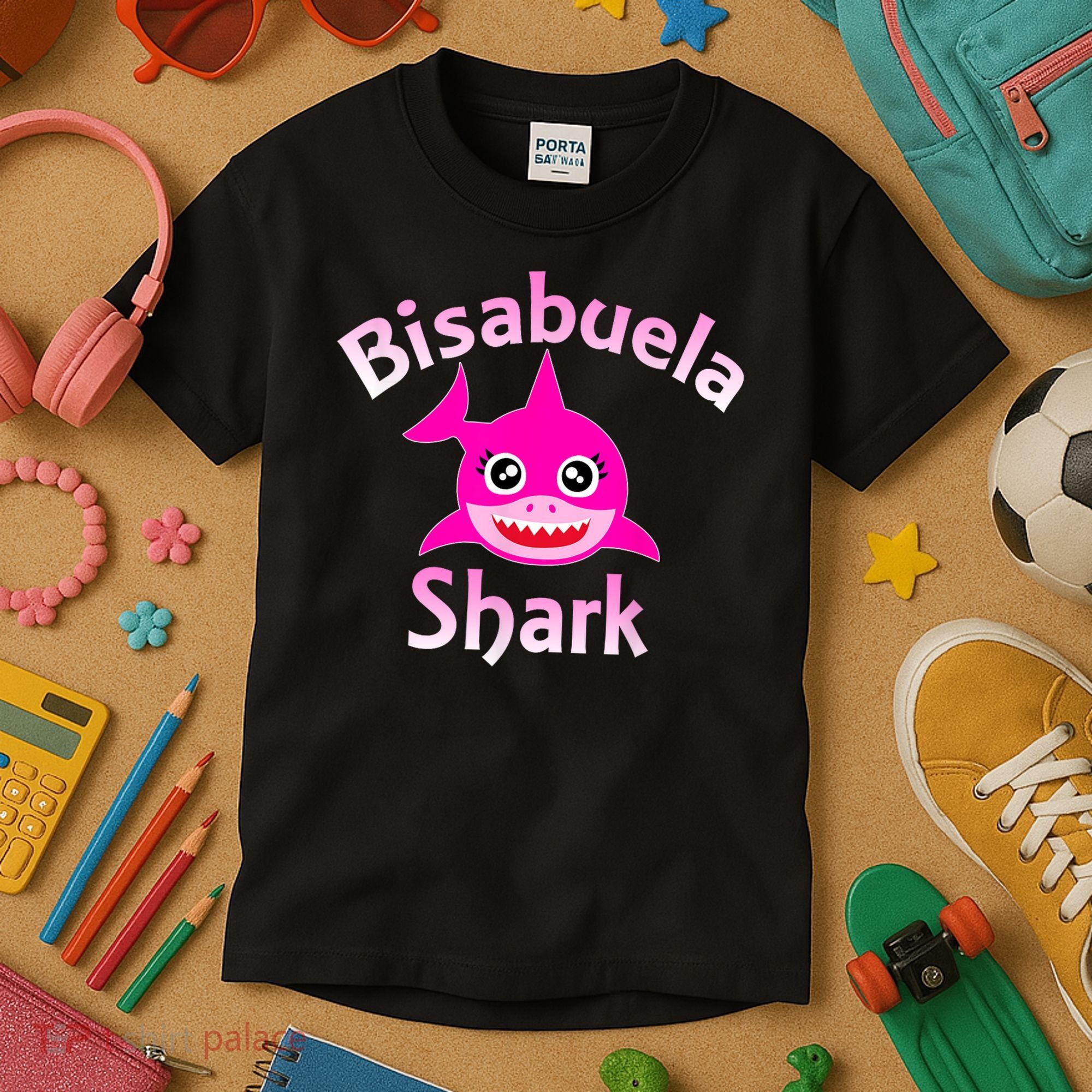 Bisabuela Shark Spanish Great Grandma Retro Kids T-Shirt
