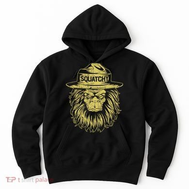 Bigfoot Squatchy Sasquatch Hat Smokey Retro Vintage Bear Hoodie