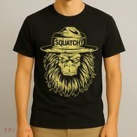 Bigfoot Squatchy Sasquatch Hat Smokey Retro Vintage Bear T-Shirt thumb 3