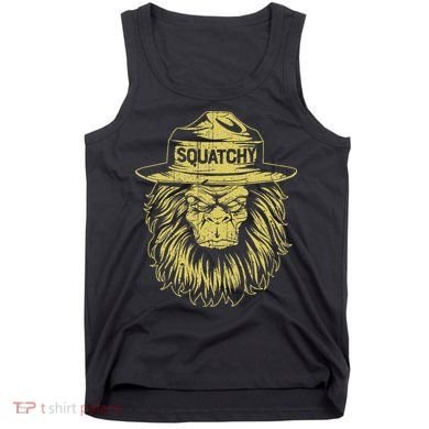 Bigfoot Squatchy Sasquatch Hat Smokey Retro Vintage Bear Tank Top