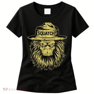 Bigfoot Squatchy Sasquatch Hat Smokey Retro Vintage Bear Women's T-Shirt