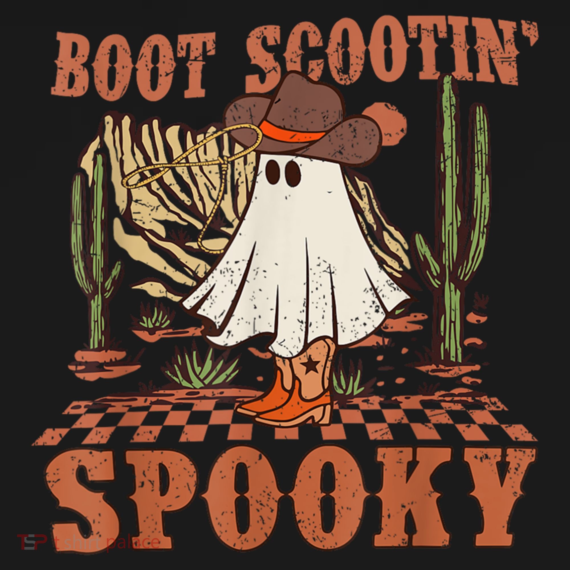 Boot Scootin Spooky Western Halloween Ghost Spooky Season Meaningful Gift Bucket Hat