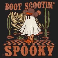 Boot Scootin Spooky Western Halloween Ghost Spooky Season Meaningful Gift Hat thumb 2