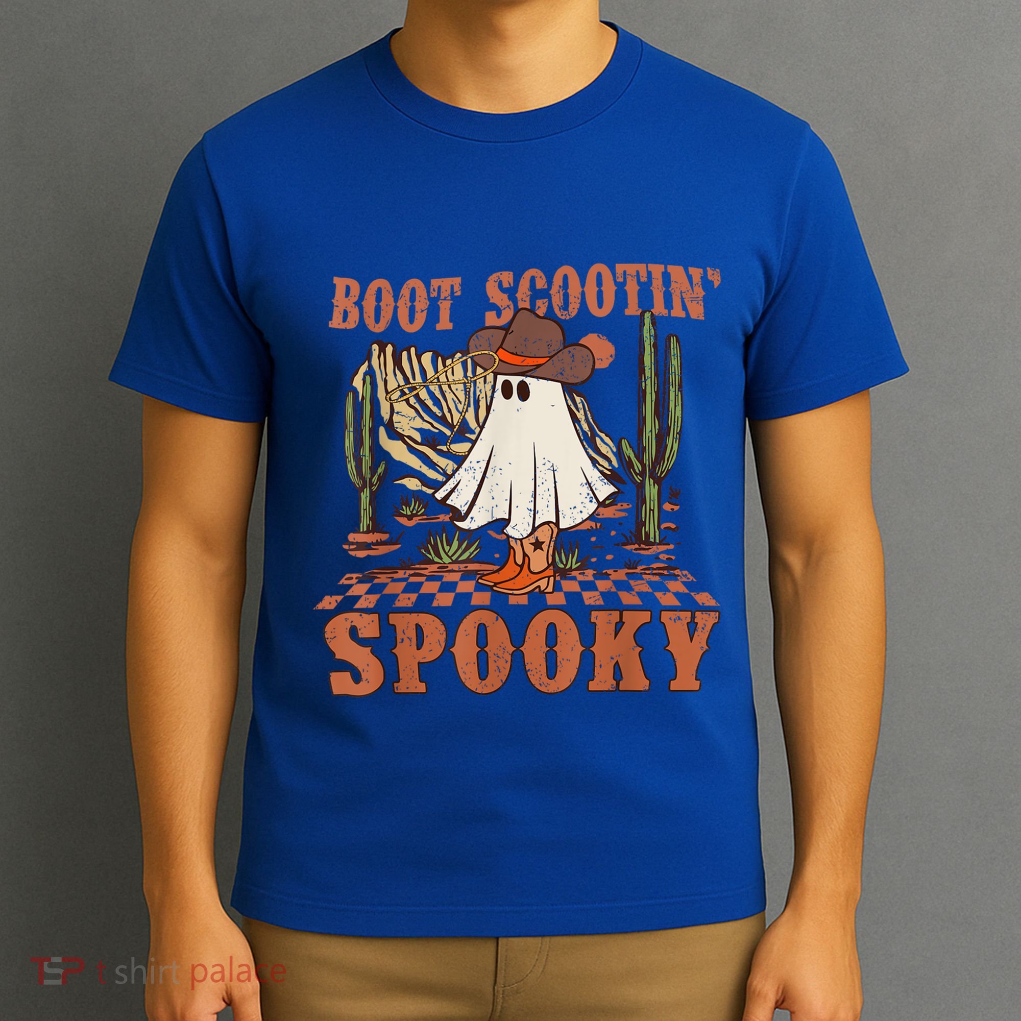 Boot Scootin Spooky Western Halloween Ghost Spooky Season Meaningful Gift T-Shirt