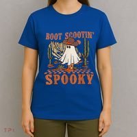 Boot Scootin Spooky Western Halloween Ghost Spooky Season Meaningful Gift T-Shirt thumb 4