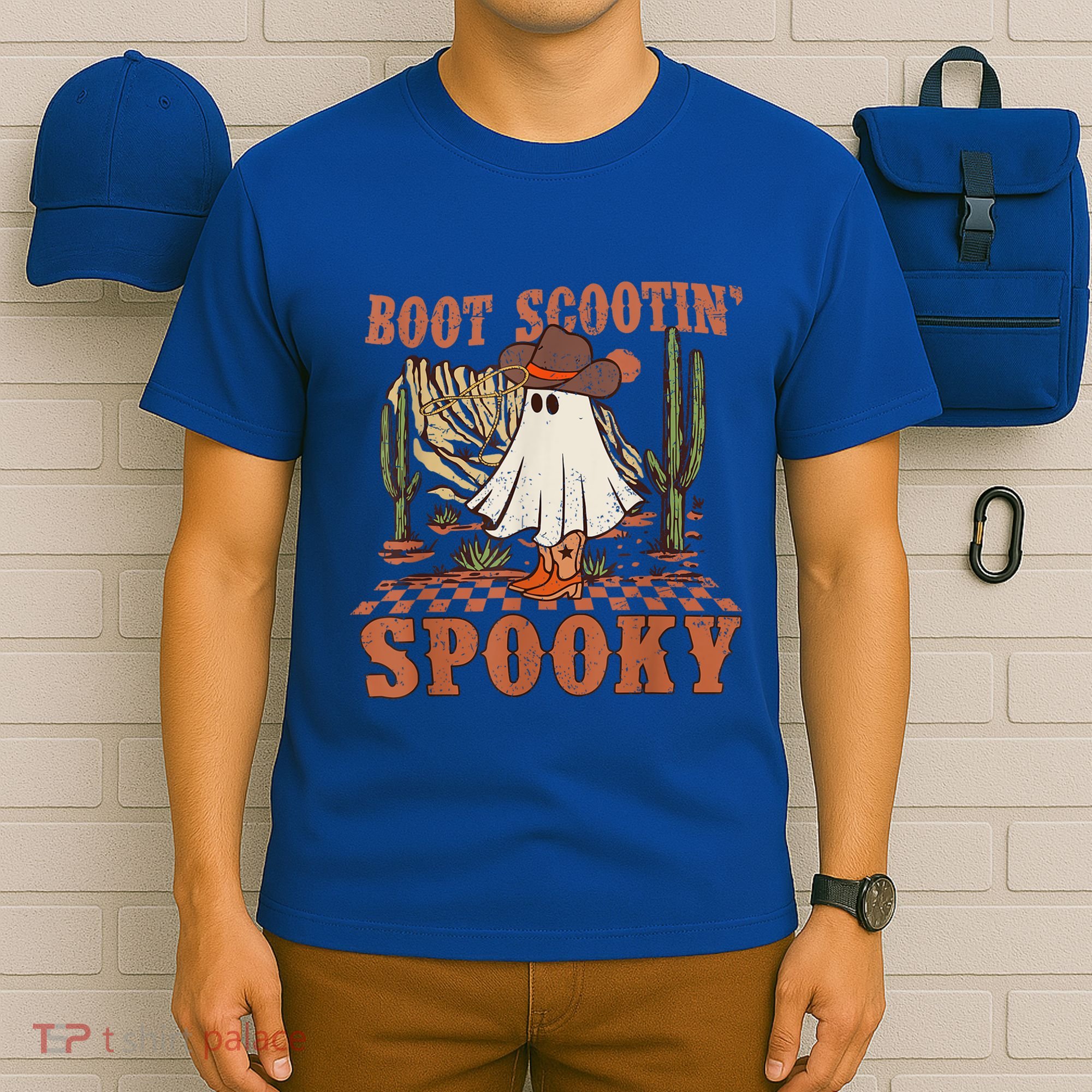 Boot Scootin Spooky Western Halloween Ghost Spooky Season Meaningful Gift T-Shirt