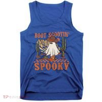 Boot Scootin Spooky Western Halloween Ghost Spooky Season Meaningful Gift Tank Top thumb 0