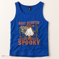 Boot Scootin Spooky Western Halloween Ghost Spooky Season Meaningful Gift Tank Top thumb 2