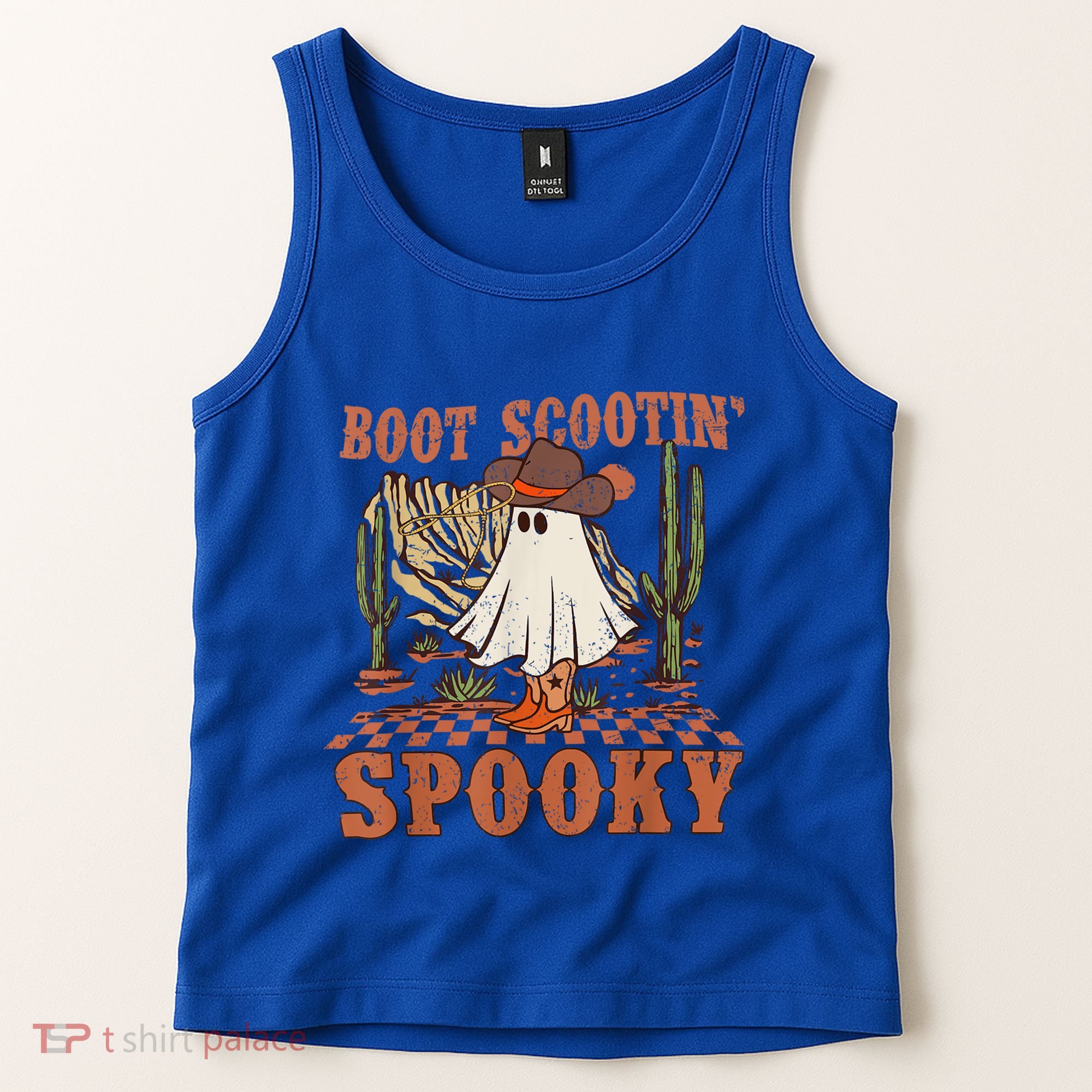 Boot Scootin Spooky Western Halloween Ghost Spooky Season Meaningful Gift Tank Top