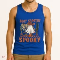 Boot Scootin Spooky Western Halloween Ghost Spooky Season Meaningful Gift Tank Top thumb 3