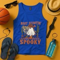 Boot Scootin Spooky Western Halloween Ghost Spooky Season Meaningful Gift Tank Top thumb 4