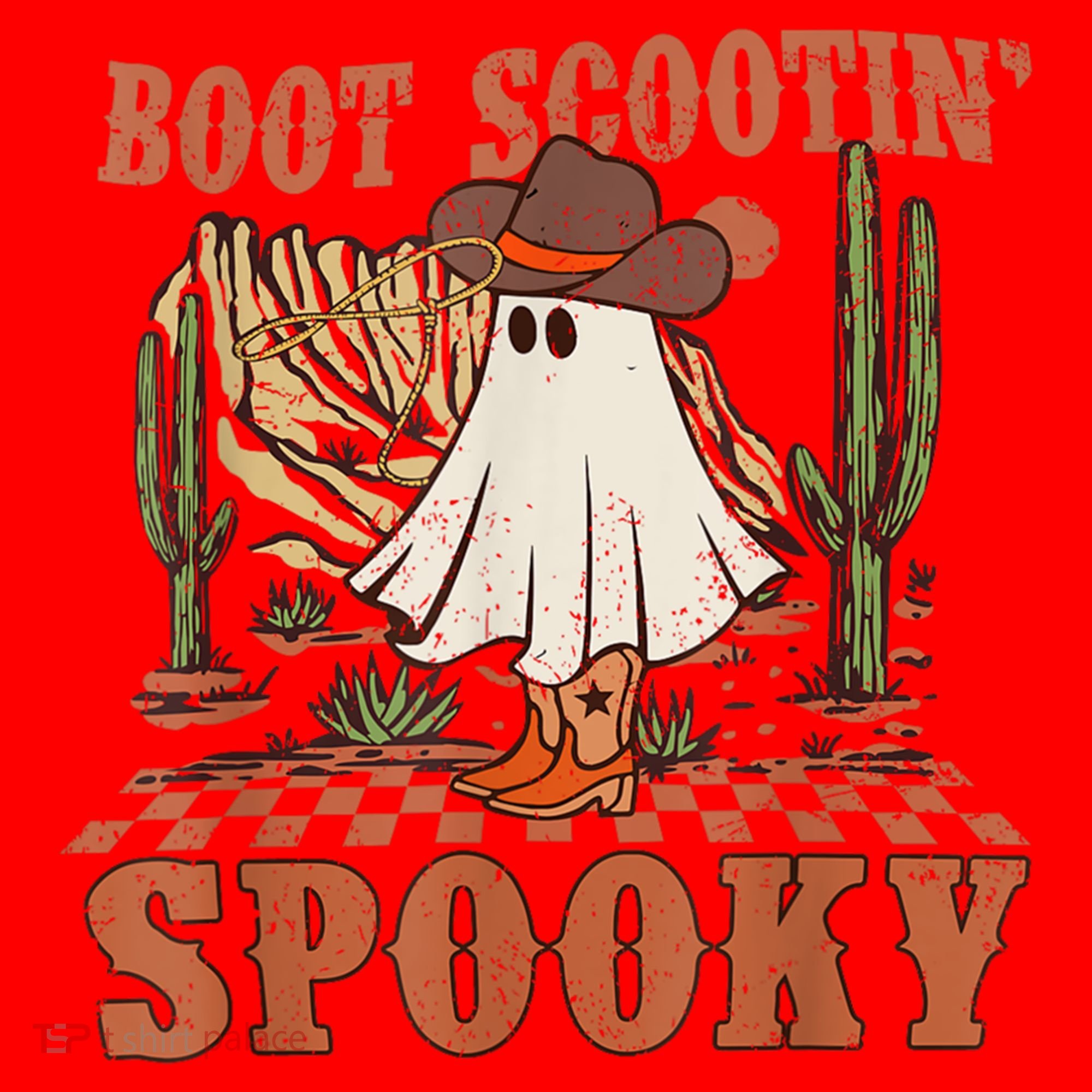 Boot Scootin Spooky Western Halloween Ghost Spooky Season Meaningful Gift Santa Hat