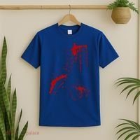 Blood Splatter Spatter Fake Bloody Halloween Zombie Victim T-Shirt thumb 2