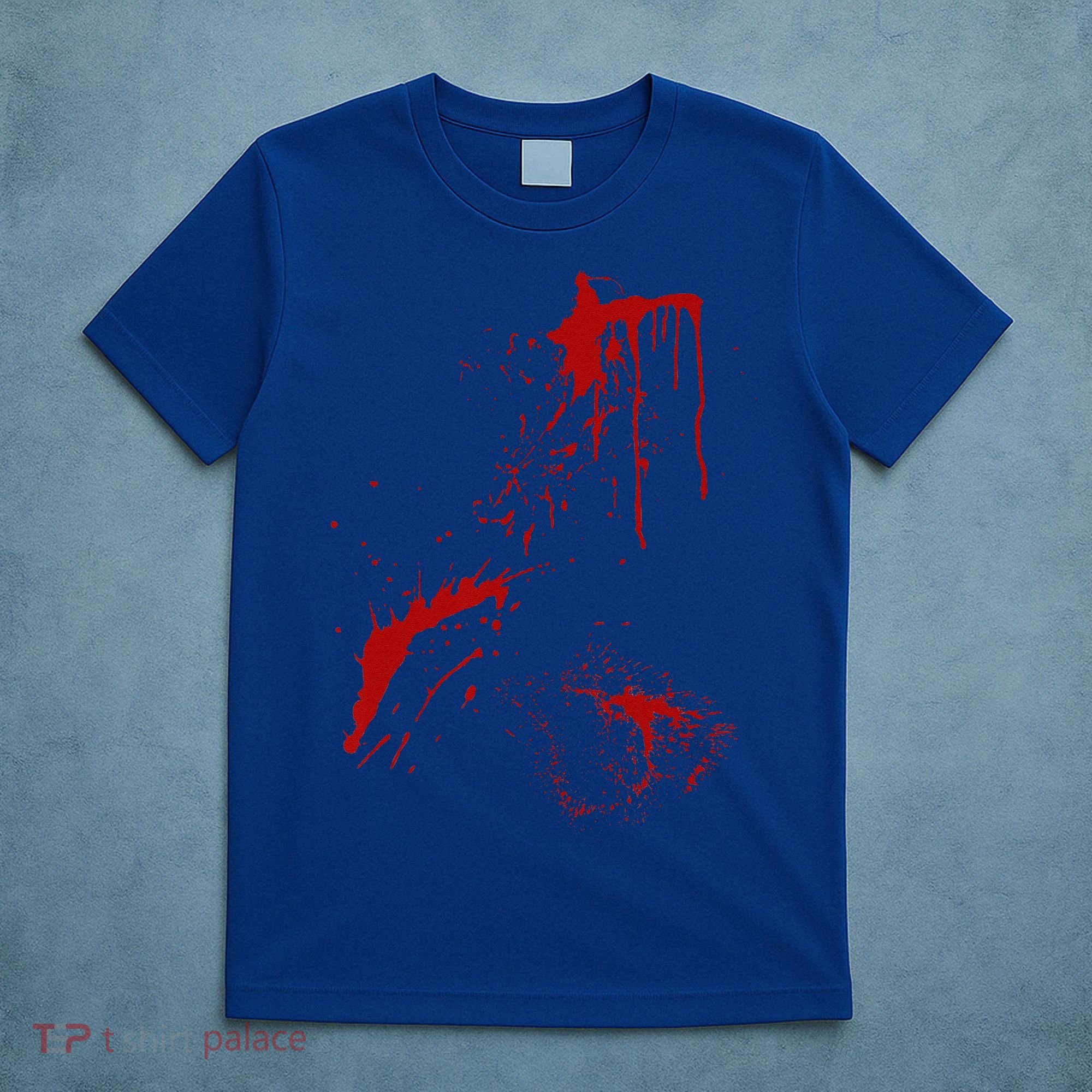 Blood Splatter Spatter Fake Bloody Halloween Zombie Victim T-Shirt