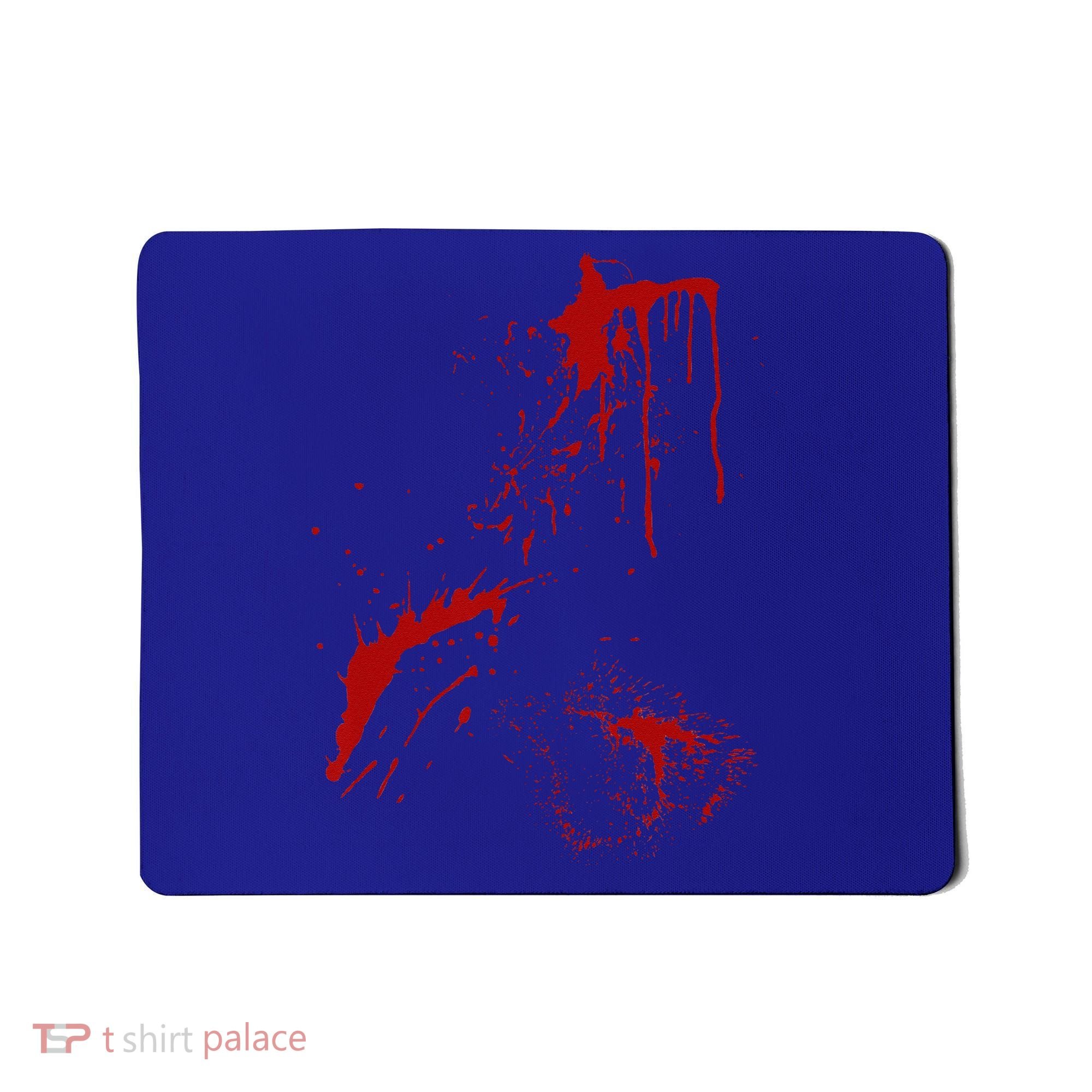 Blood Splatter Spatter Fake Bloody Halloween Zombie Victim Mousepad