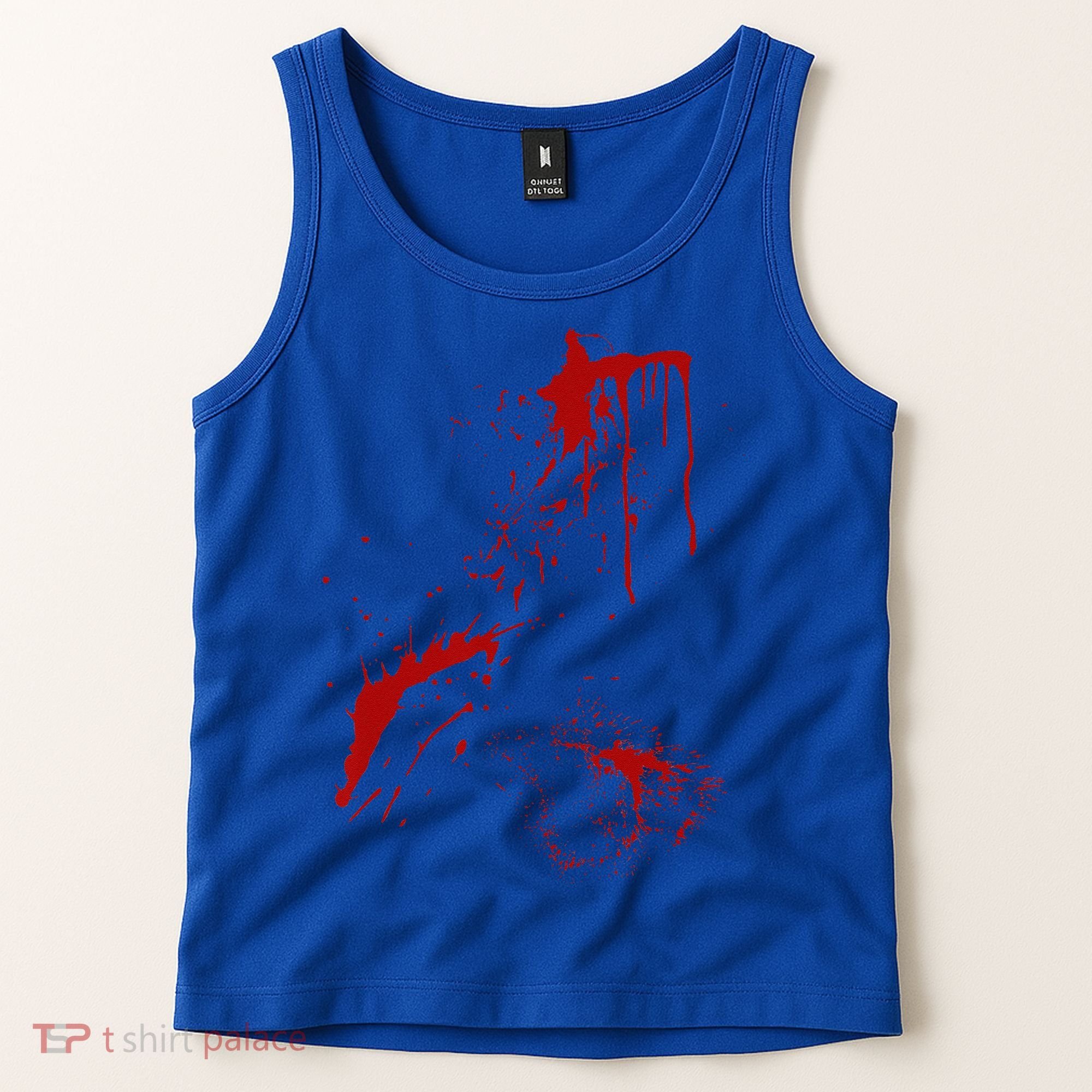 Blood Splatter Spatter Fake Bloody Halloween Zombie Victim Tank Top