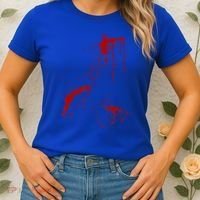 Blood Splatter Spatter Fake Bloody Halloween Zombie Victim Women's T-Shirt thumb 2