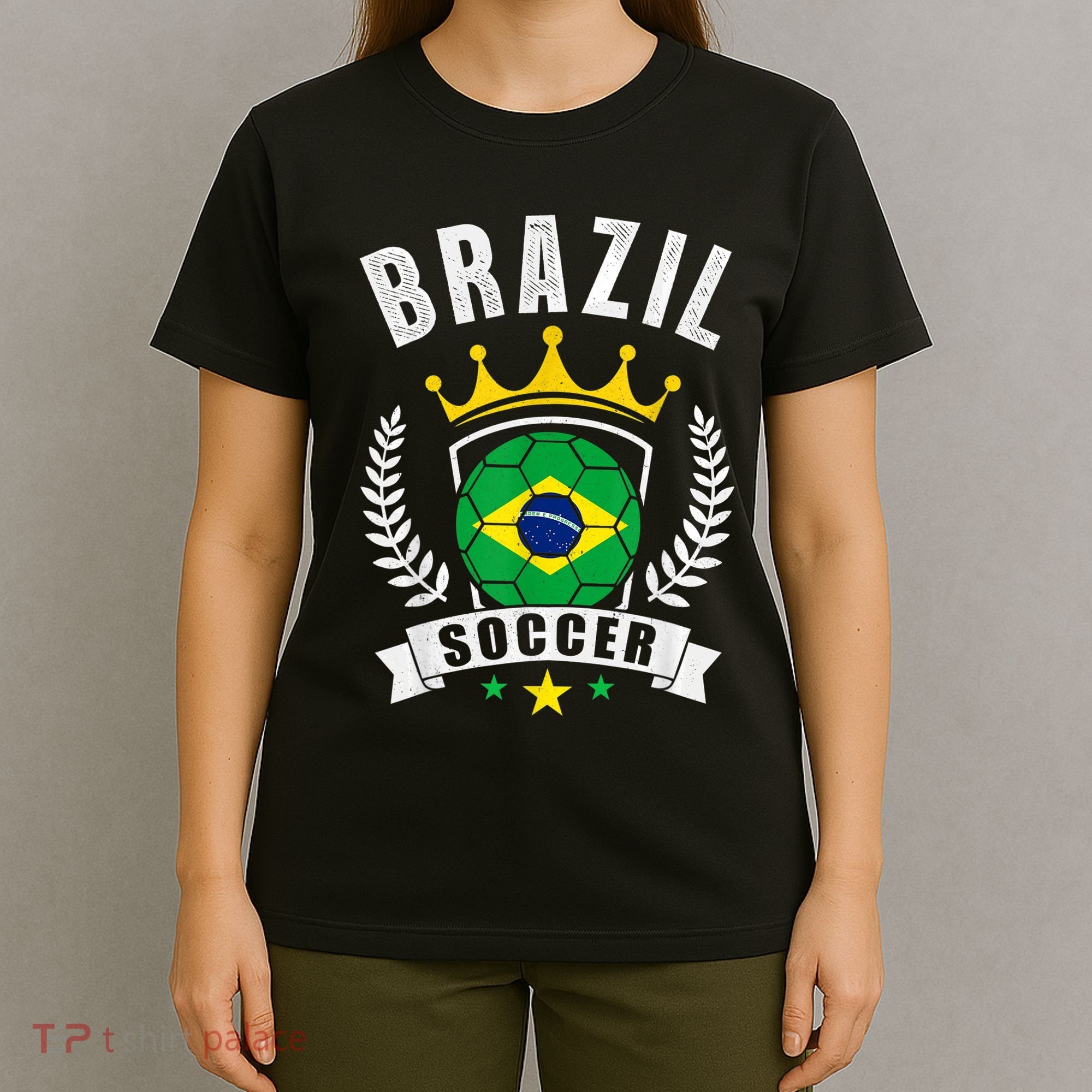 Brazil Soccer Support Team Jersey Brazilian Flag Football T-Shirt