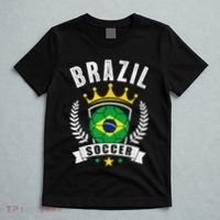 Brazil Soccer Support Team Jersey Brazilian Flag Football T-Shirt thumb 5