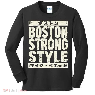 Boston Strong Style Kids Long Sleeve Shirt