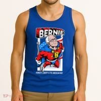 Bernie Sanders Superhero To The Rescue Tank Top thumb 3