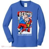 Bernie Sanders Superhero To The Rescue Kids Long Sleeve Shirt thumb 0