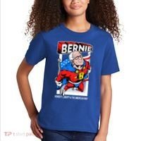 Bernie Sanders Superhero To The Rescue Kids T-Shirt thumb 2
