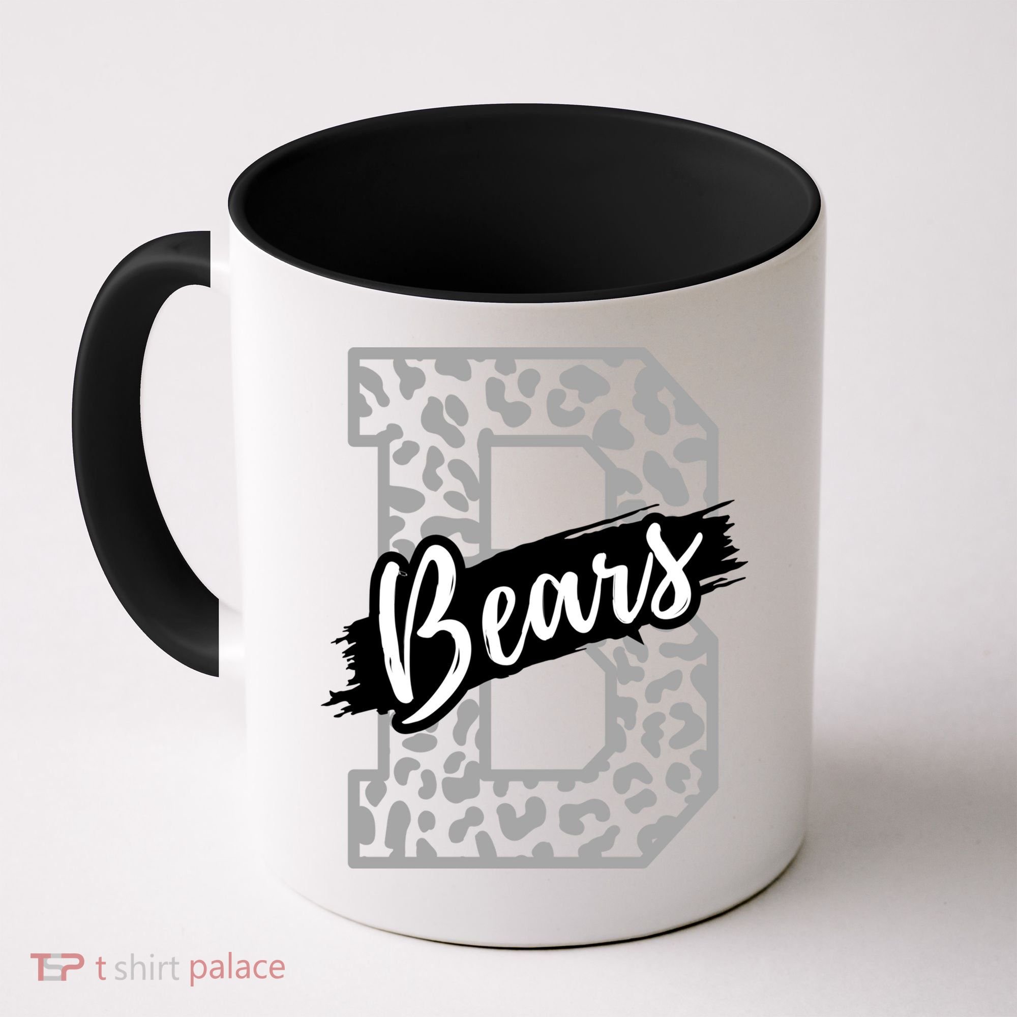 Bears School Sports Fan Team Spirits Mascot Heart Leopard Meaningful Gift Coffee Mug