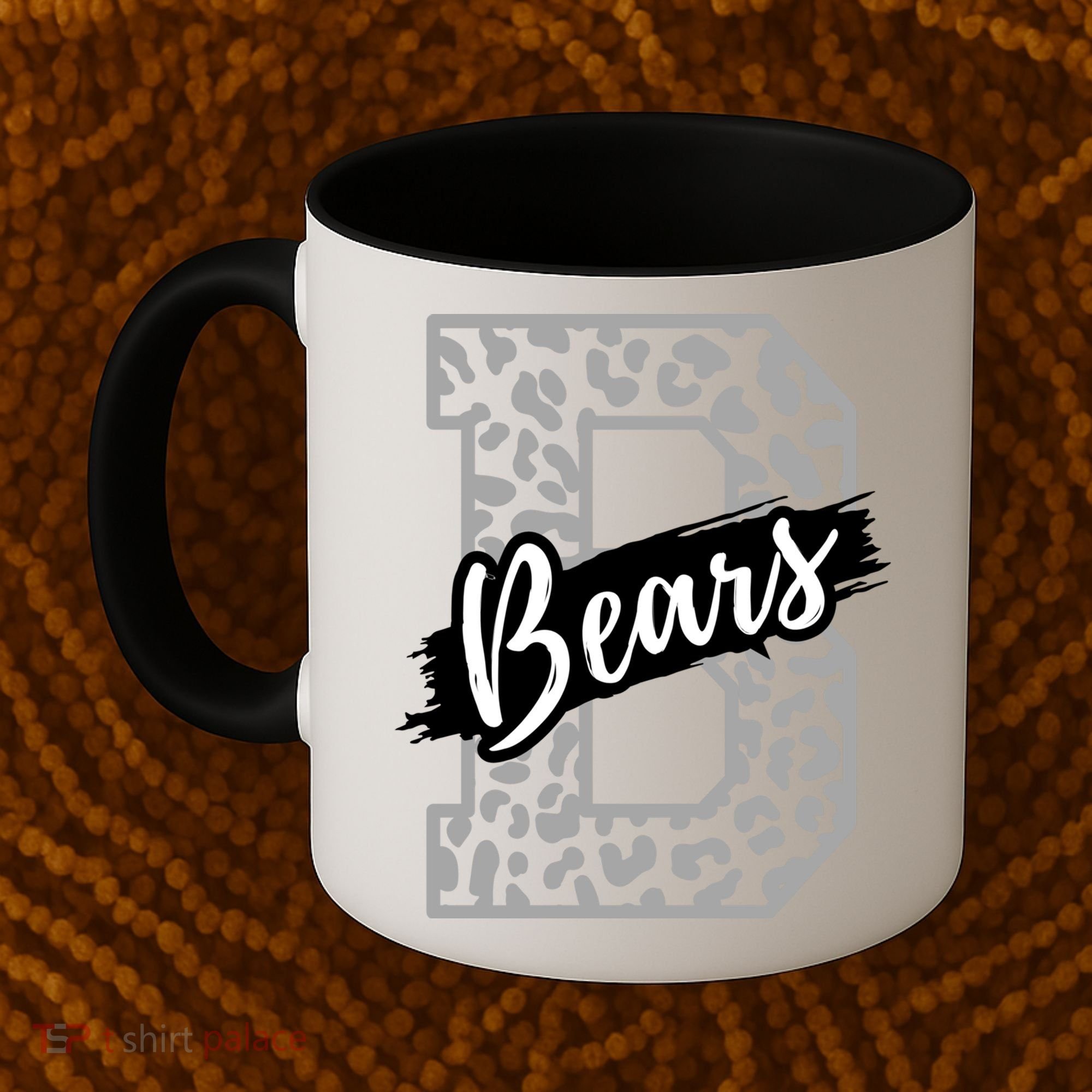 Bears School Sports Fan Team Spirits Mascot Heart Leopard Meaningful Gift Coffee Mug