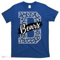 Bears School Sports Fan Team Spirits Mascot Heart Leopard Meaningful Gift T-Shirt thumb 0