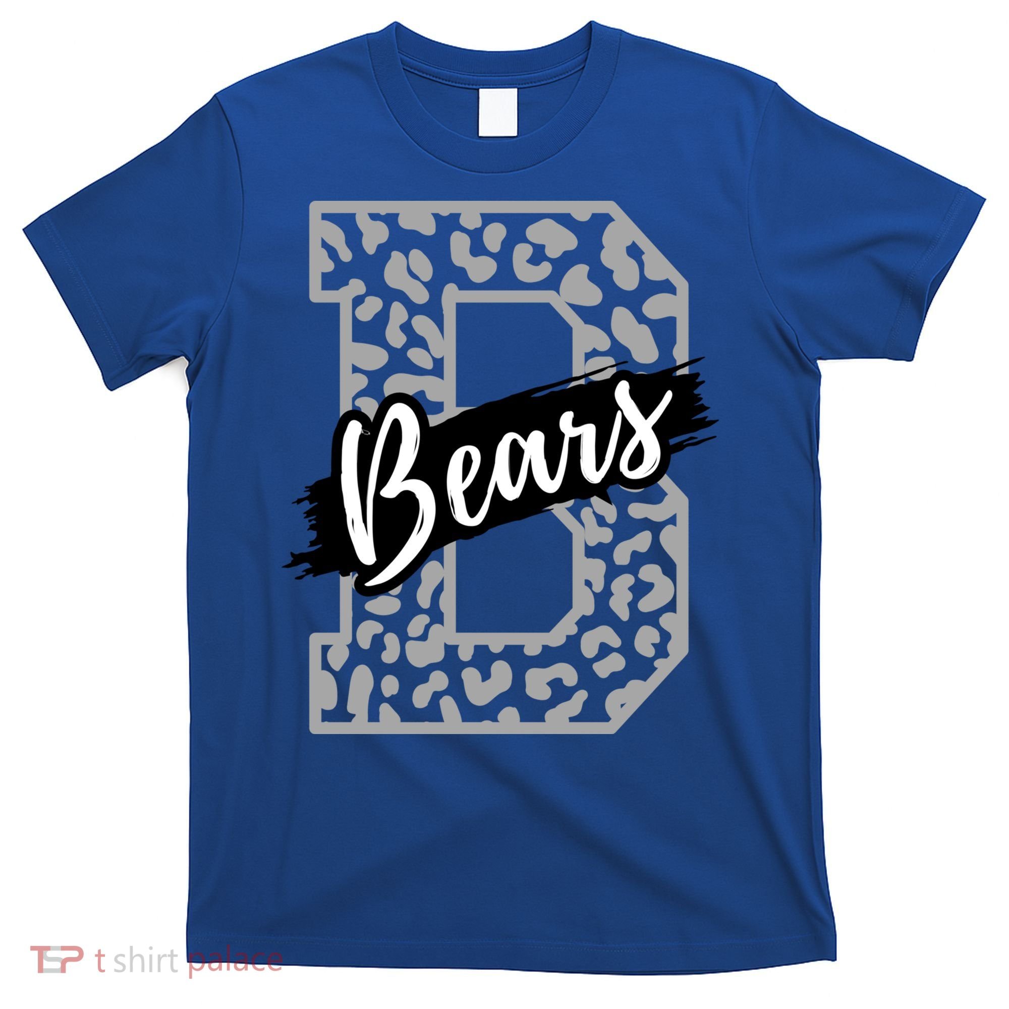 Bears School Sports Fan Team Spirits Mascot Heart Leopard Meaningful Gift T-Shirt
