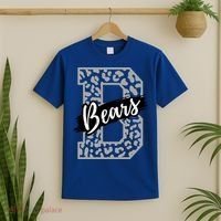 Bears School Sports Fan Team Spirits Mascot Heart Leopard Meaningful Gift T-Shirt thumb 2