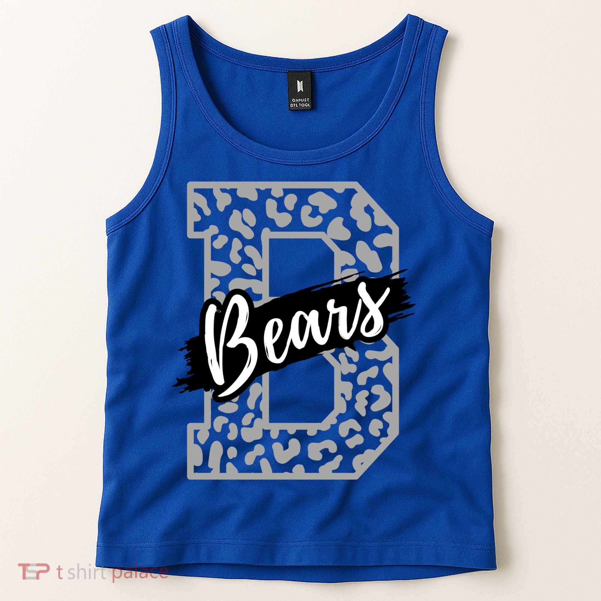 Bears School Sports Fan Team Spirits Mascot Heart Leopard Meaningful Gift Tank Top