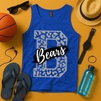 Bears School Sports Fan Team Spirits Mascot Heart Leopard Meaningful Gift Tank Top thumb 4