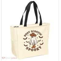 Boot Scootin Spooky Funny Halloween Tote Bag thumb 2