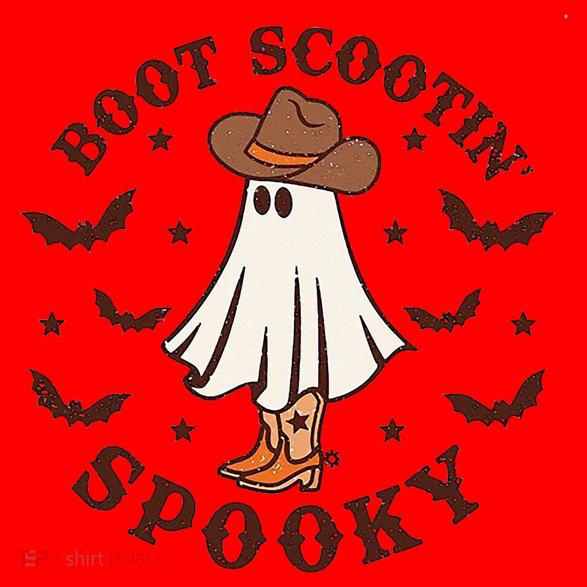 Boot Scootin Spooky Funny Halloween Santa Hat