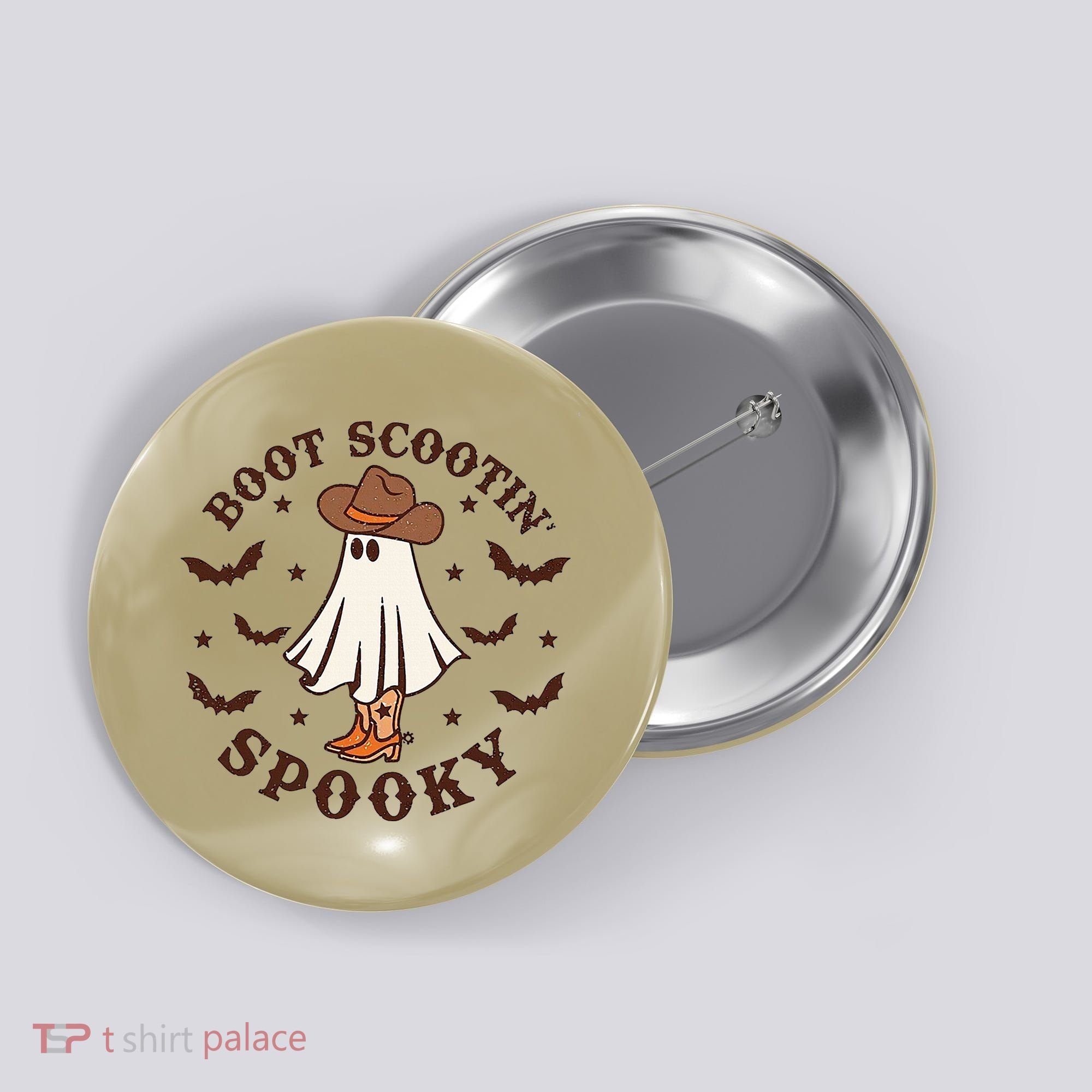 Boot Scootin Spooky Funny Halloween Button