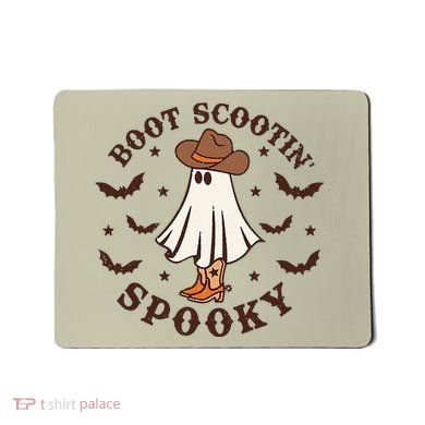 Boot Scootin Spooky Funny Halloween Mousepad
