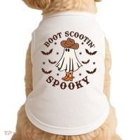 Boot Scootin Spooky Funny Halloween Doggie Tank thumb 0