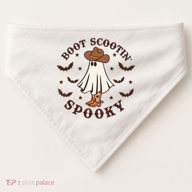 Boot Scootin Spooky Funny Halloween USA-Made Doggie Bandana